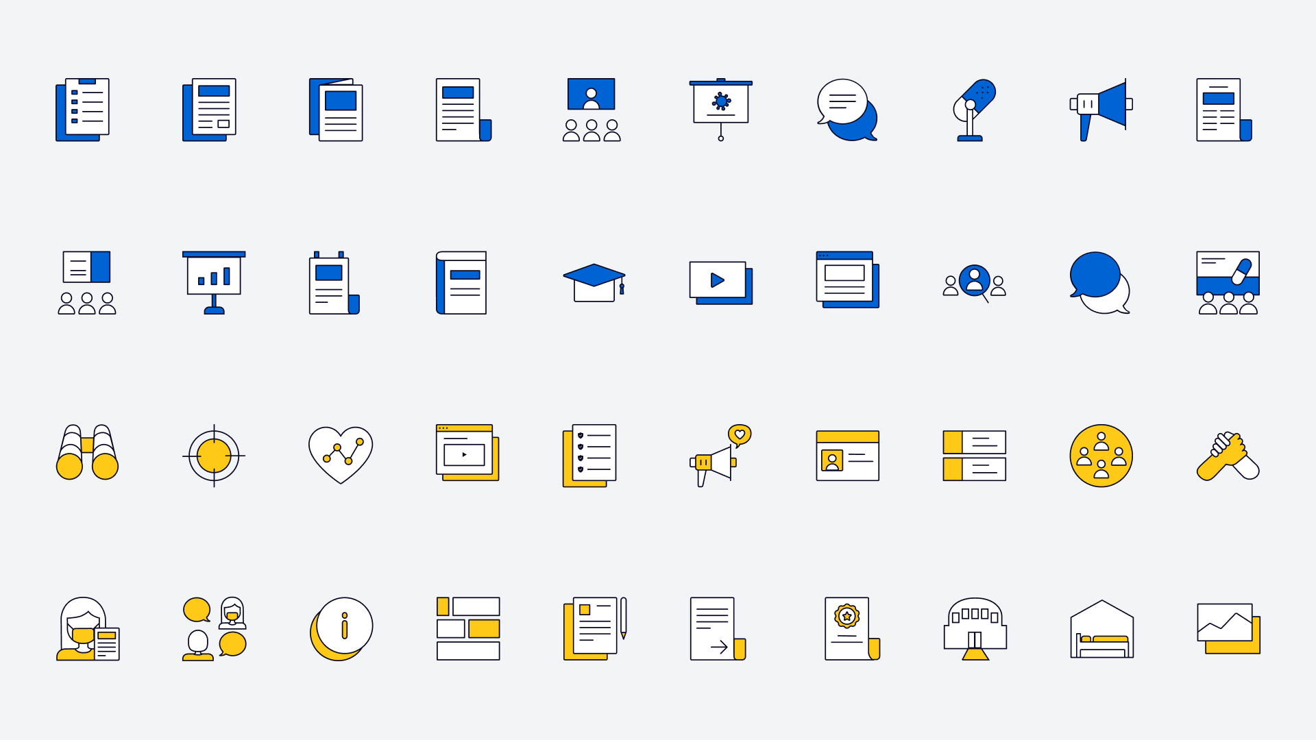 A set of icons in the same style that Miriam Loos made for EAACI