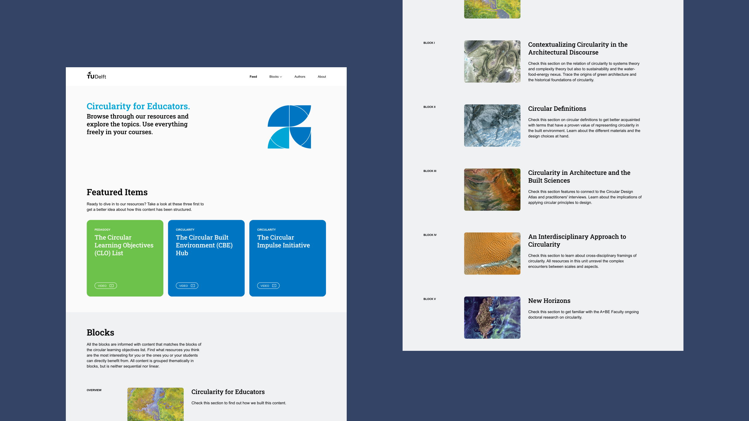 The image displays the homepage of a website titled 